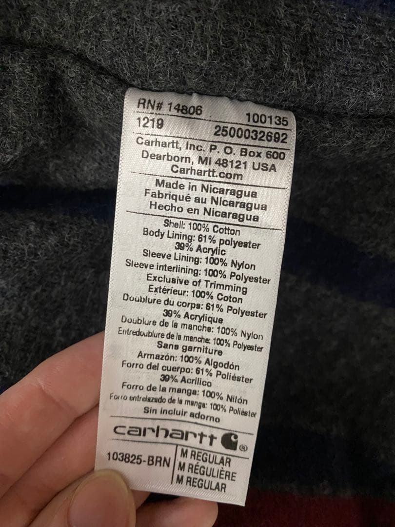 Carhartt チョアコート カバーオール ダック地 ブランケットライナー M
