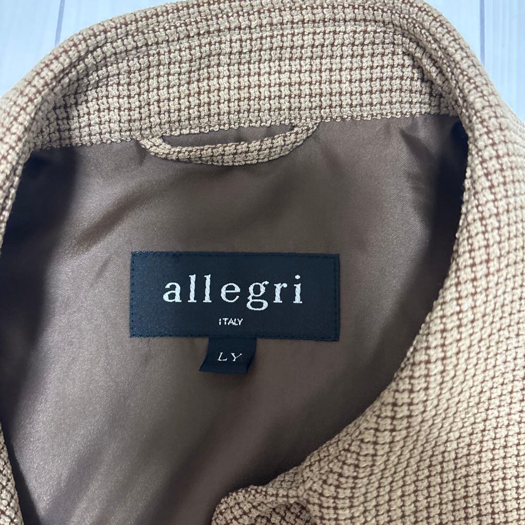 allegri チェック柄ジャケット ブラウン系