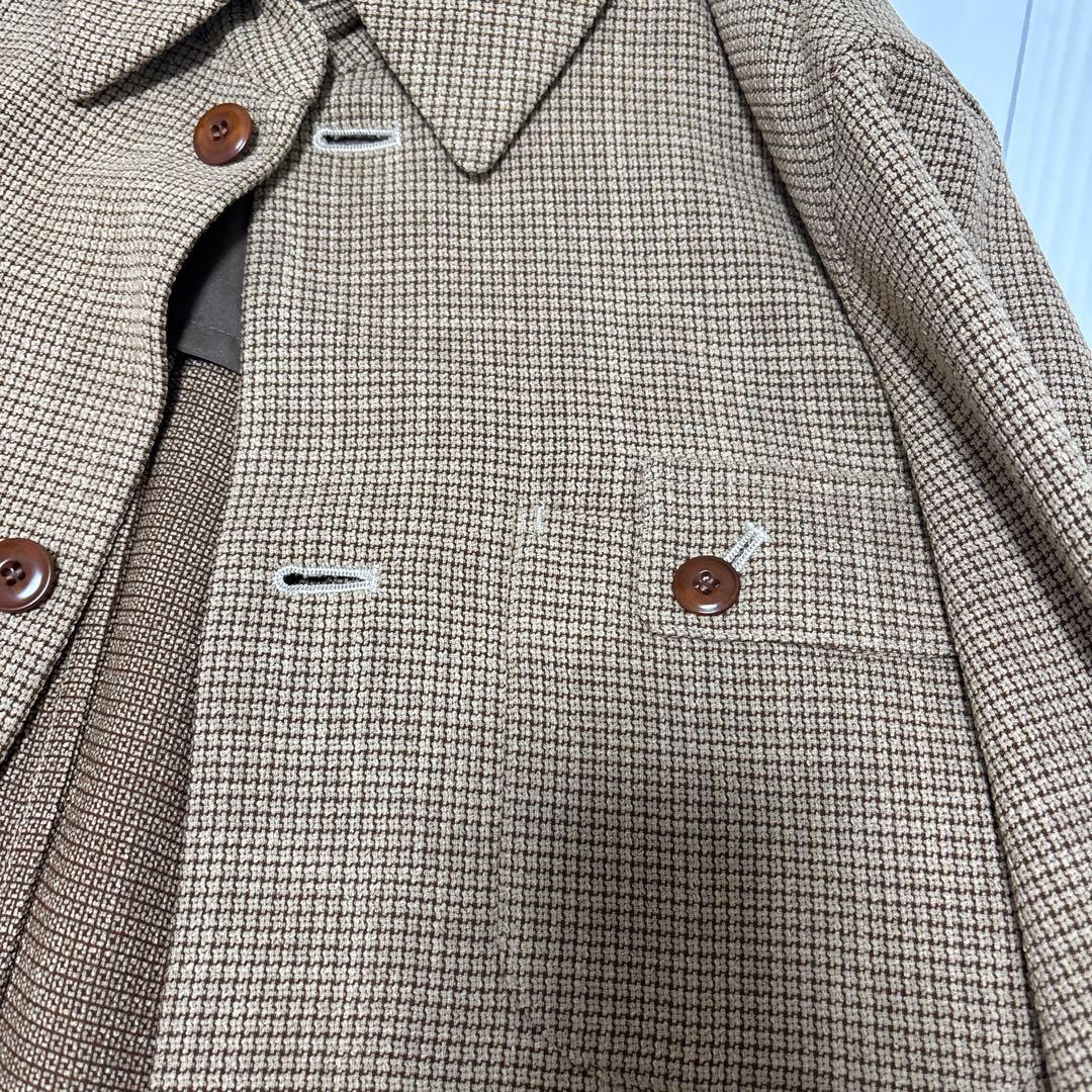 allegri チェック柄ジャケット ブラウン系