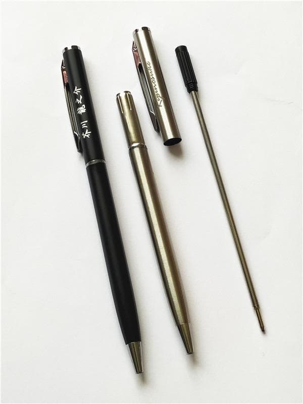 剣心 ボールペン 黒インク 回転式 名入れ無料 2本セット 送料無料