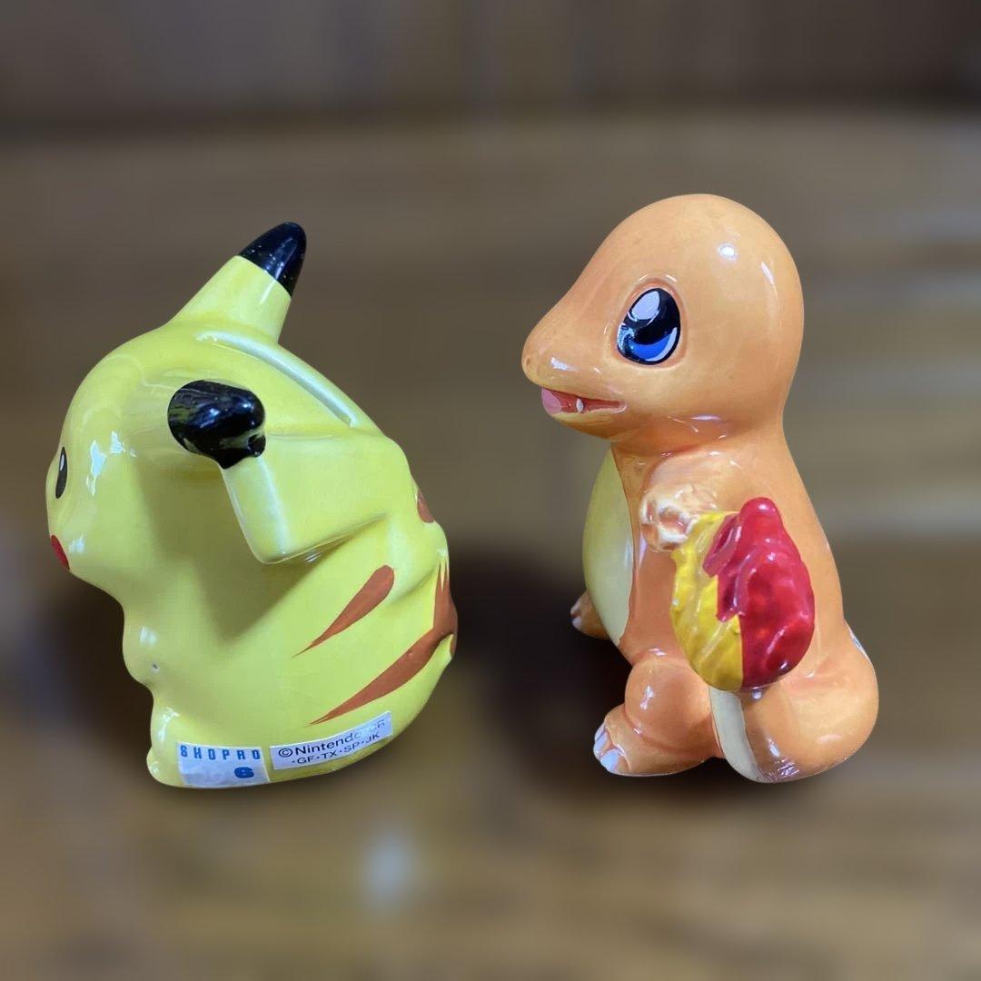 【陶器】ピカチュウ　ヒトカゲ　ゼニガメ　貯金箱　希少品　ポケモン　pokemon