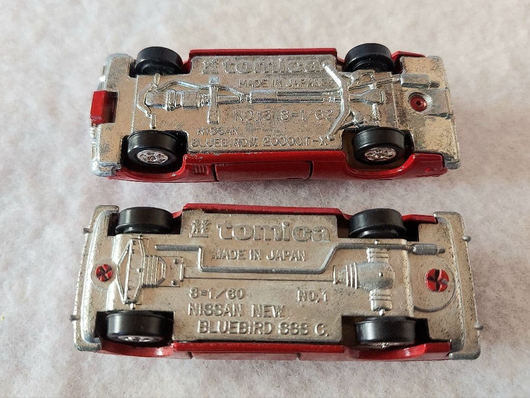 (トミカ日本製) 日産ブルーバード2台