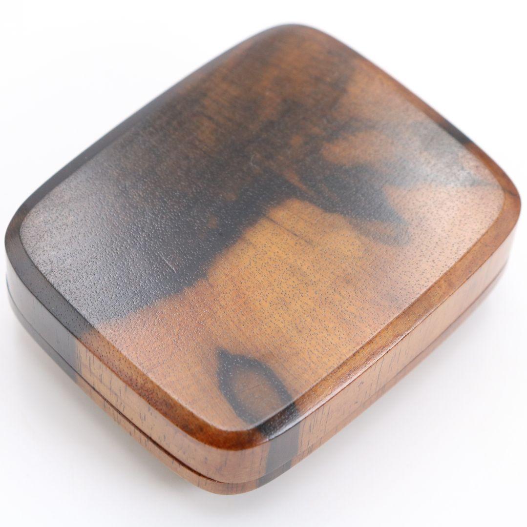 平安 浅見与し三作 乾山写松絵 香合 金蒔絵 茶道具 共箱　C897