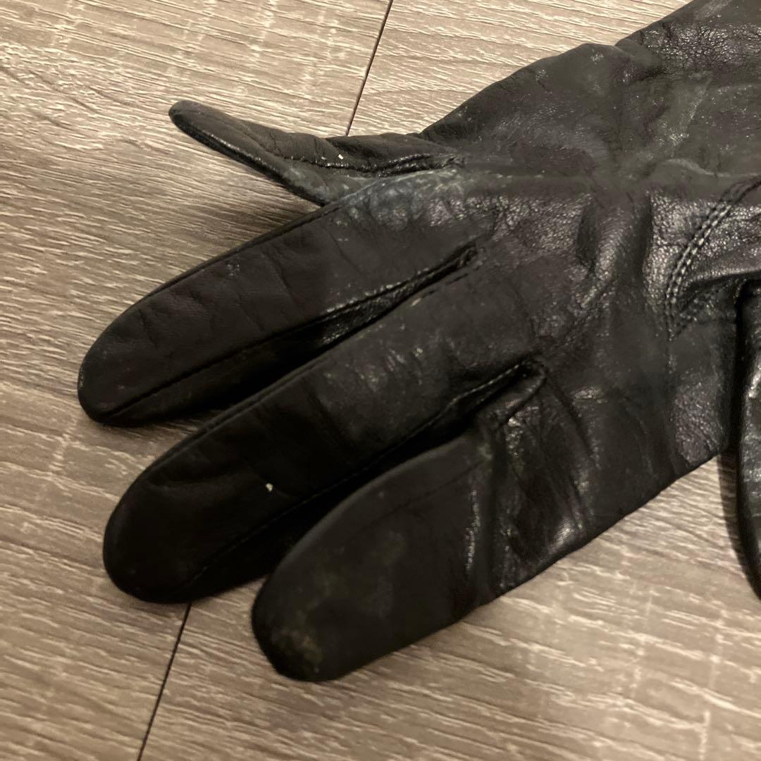 希少 ジャンポールゴルチエ ドラゴン刺繍 レザーグローブ 手袋 本革