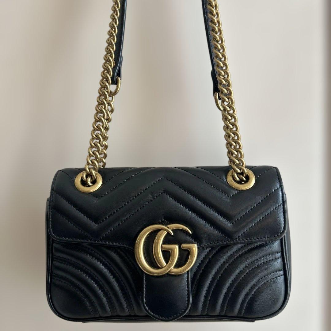 GUCCI マーモント　キルティングショルダーバッグ