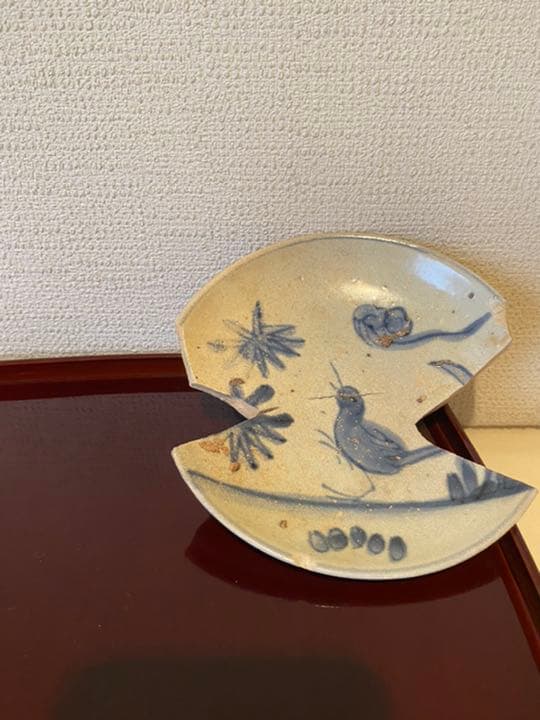 初期伊万里　陶片　小鳥　KAA