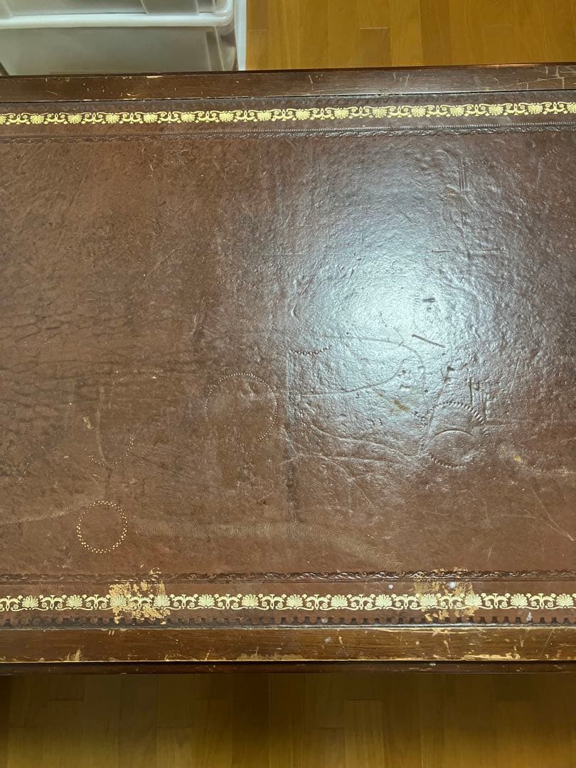 イギリス　アンティーク　机　ディスク　直接受け取りのみ