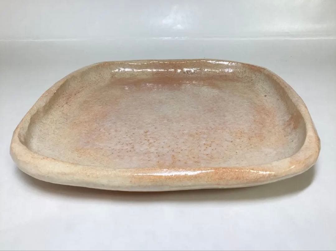 茶道具 古物品 本間焼 菓子器 赤 四方 角 池田退輔 木箱入