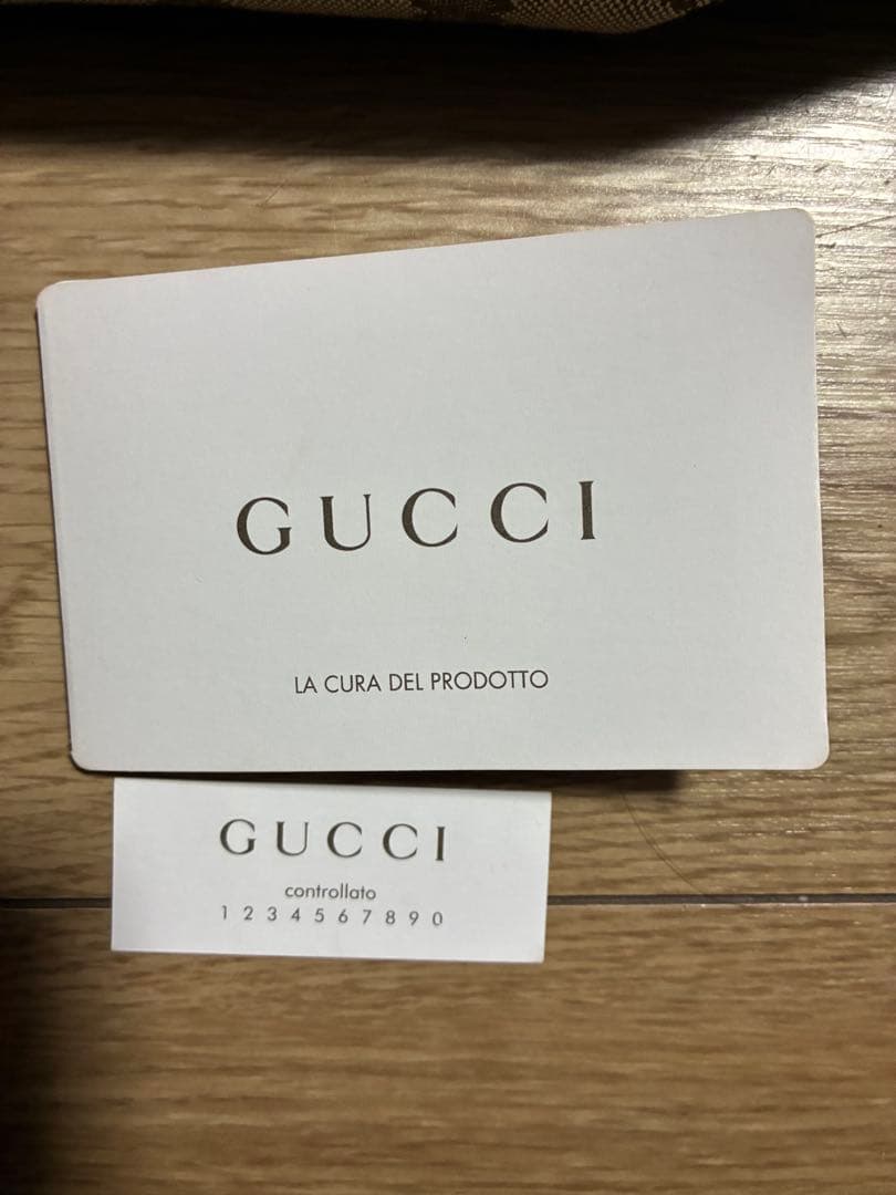 GUCCI GGパターン ハンドバッグ ベージュ/ホワイト