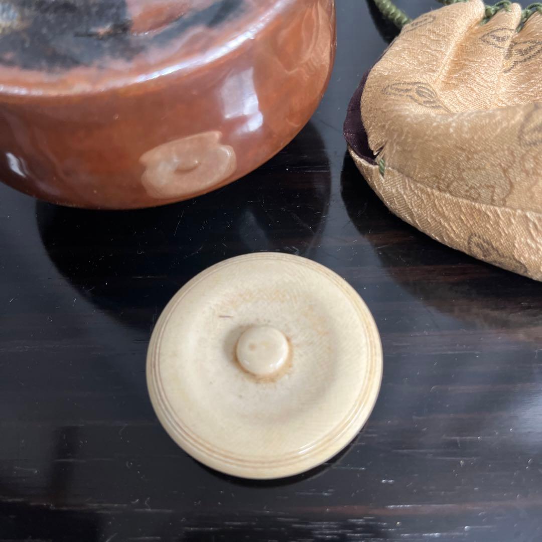 #お値下げしました# 骨董　茶入れ　お仕服有り