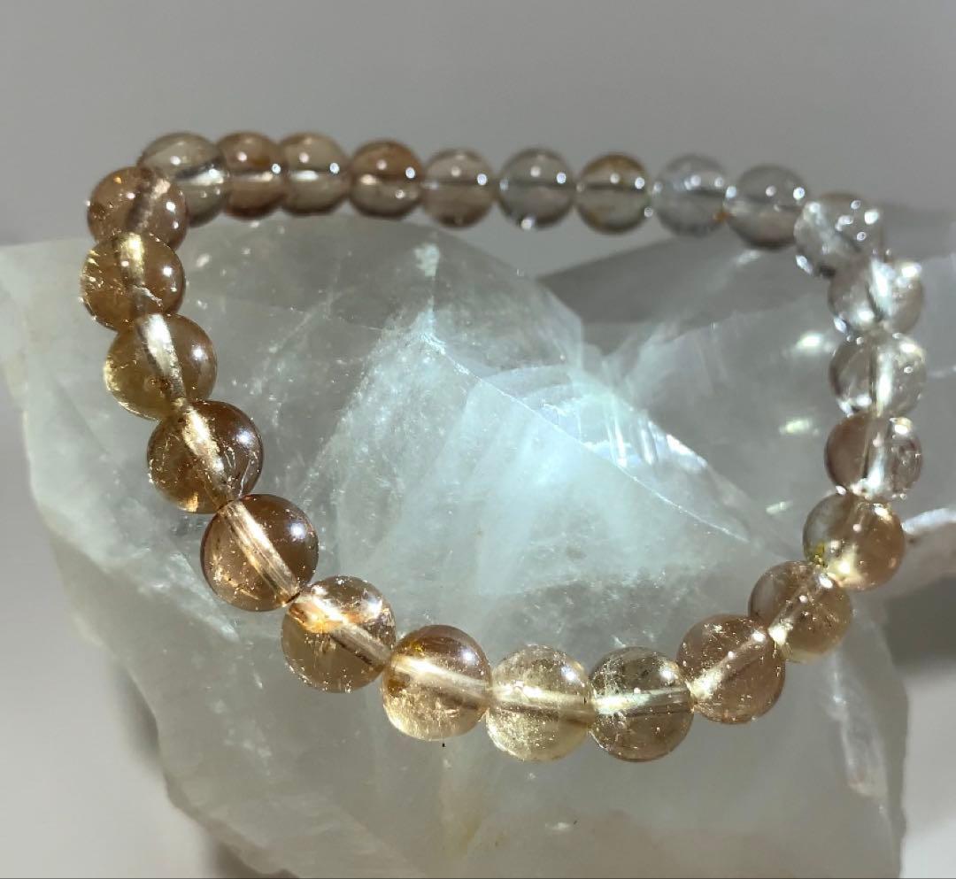 ⭐️Kちゃん様⭐️ 繋がり強化のエネルギー❣️希少石　シャンパントパーズ　ブレスレット