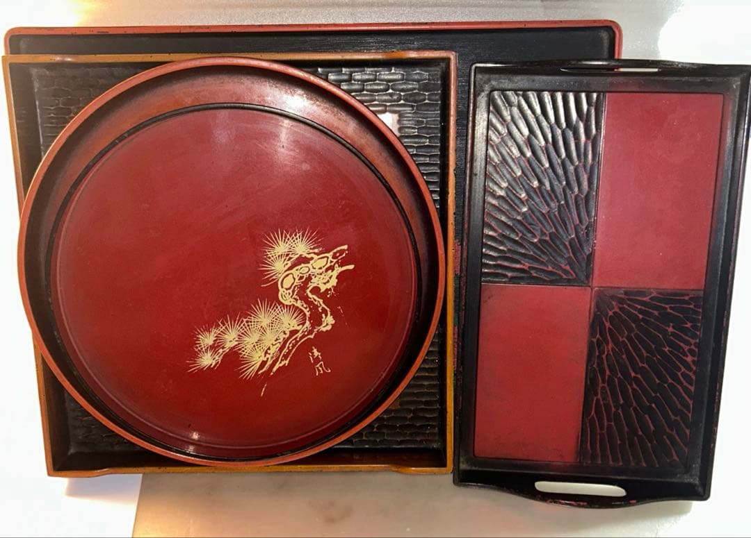 【昭和レトロ】和盆5枚セット