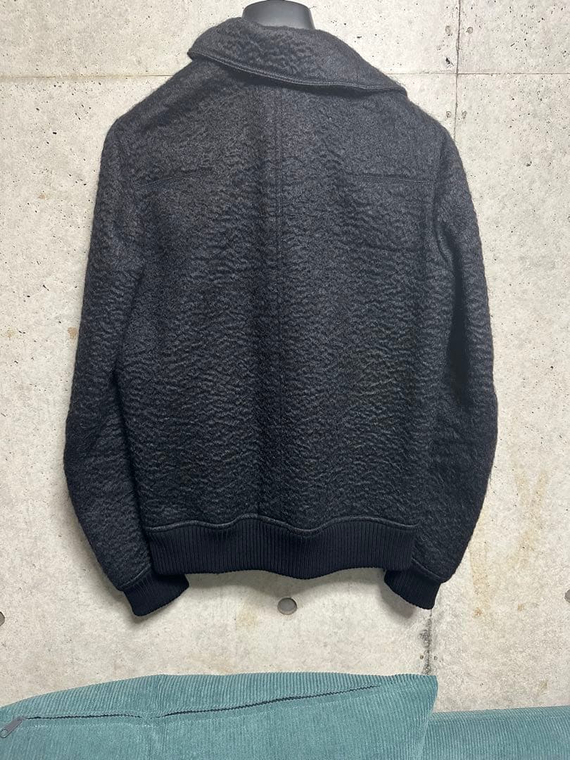 Dior Hommeディオールオム 09awモヘヤ混ラップブルゾン44◆ブラック