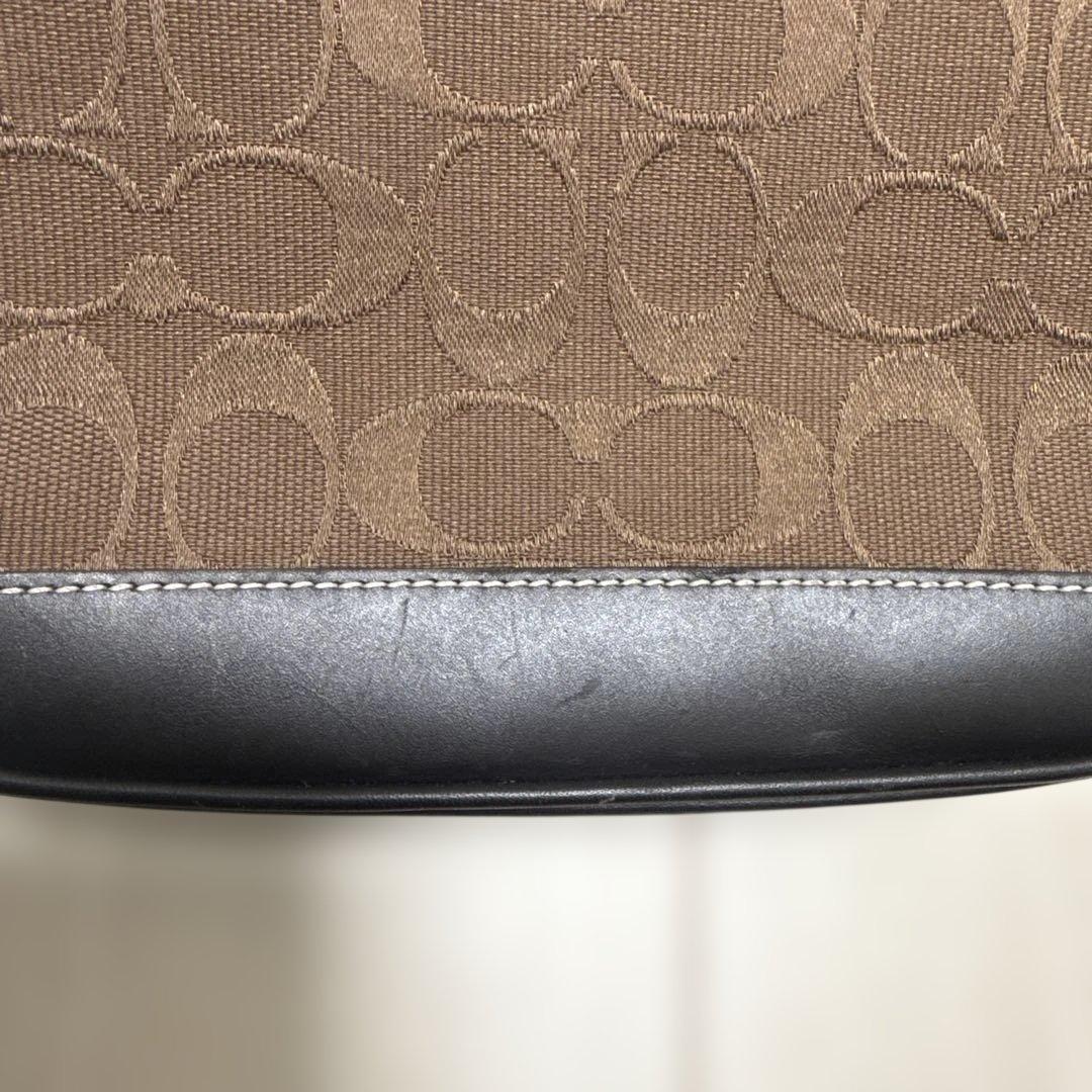 断*）様 コーチ アクセサリーポーチ ハンドバッグ シグネチャー キャンバス レ