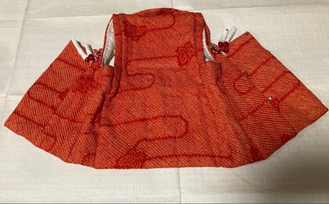 超豪華　七五三着物フルセット　着物被布長襦袢半襟付総絞り染め分け金糸3歳着物