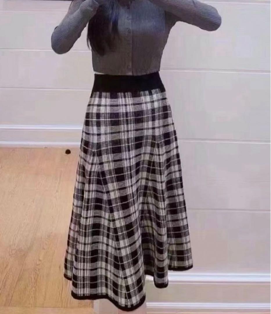 POLO RALPH LAUREN：ウールロングスカートチェック　高級