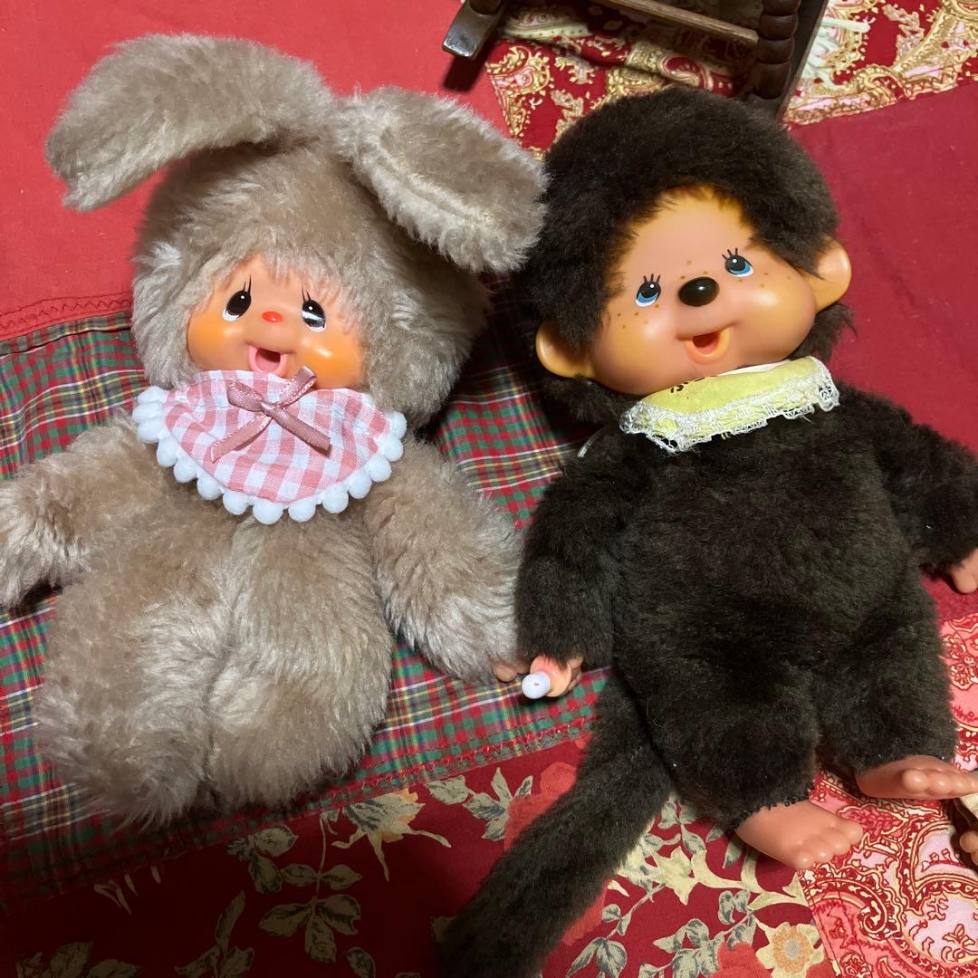 昭和レトロぬいぐるみ　人形　うさぎ　モンチッチ　チムたん当時物クタクタぬいぐるみ