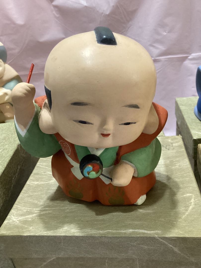 福助人形　ノベルティ　非売品　縁起物　干支　伝統工芸品　陶器製日本人形 7体