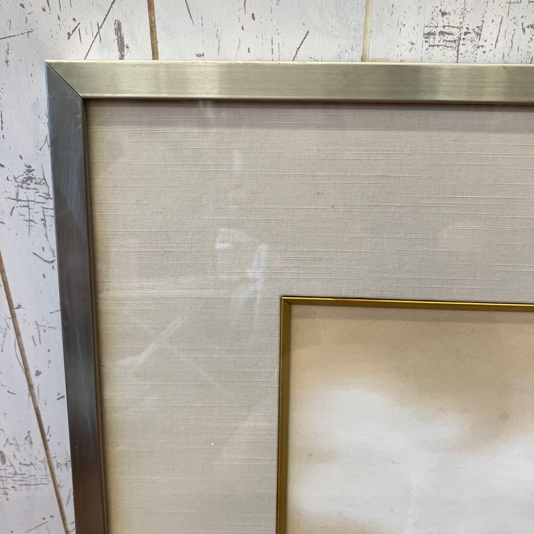 昭和レトロ 湧光 赤富士 絵画 色紙 アート 壁掛け 壁飾り 額装 額縁 額入り