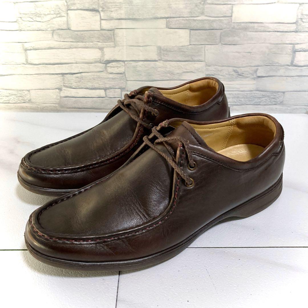 美品 REGAL リーガル チロリアンシューズ モカシン 本革 濃茶色 26.0