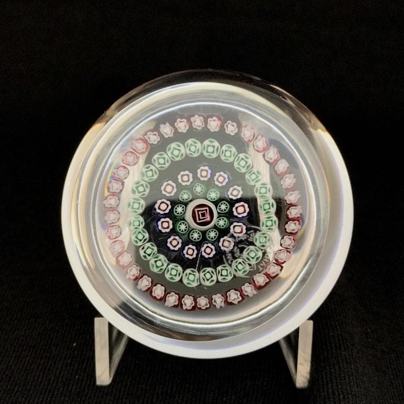 1980s バカラ クリスタル ペーパーウェイト 千の花 ミルフィオリ