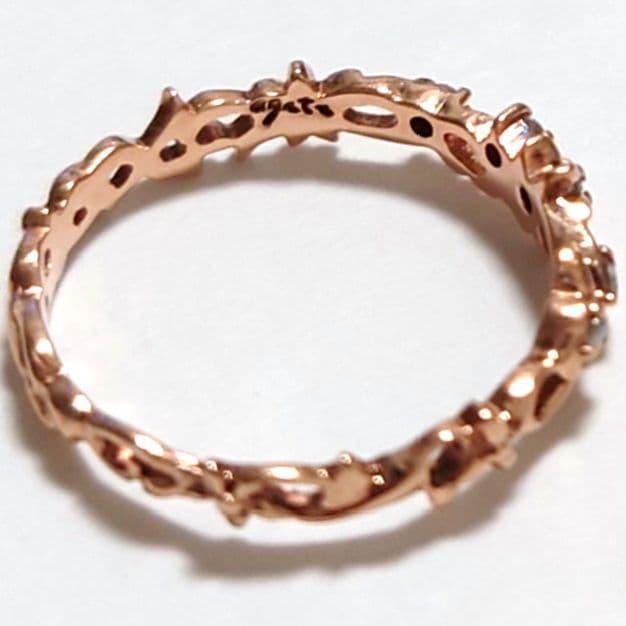 agete アガット K10 7号 ダイヤモンド5石 指輪