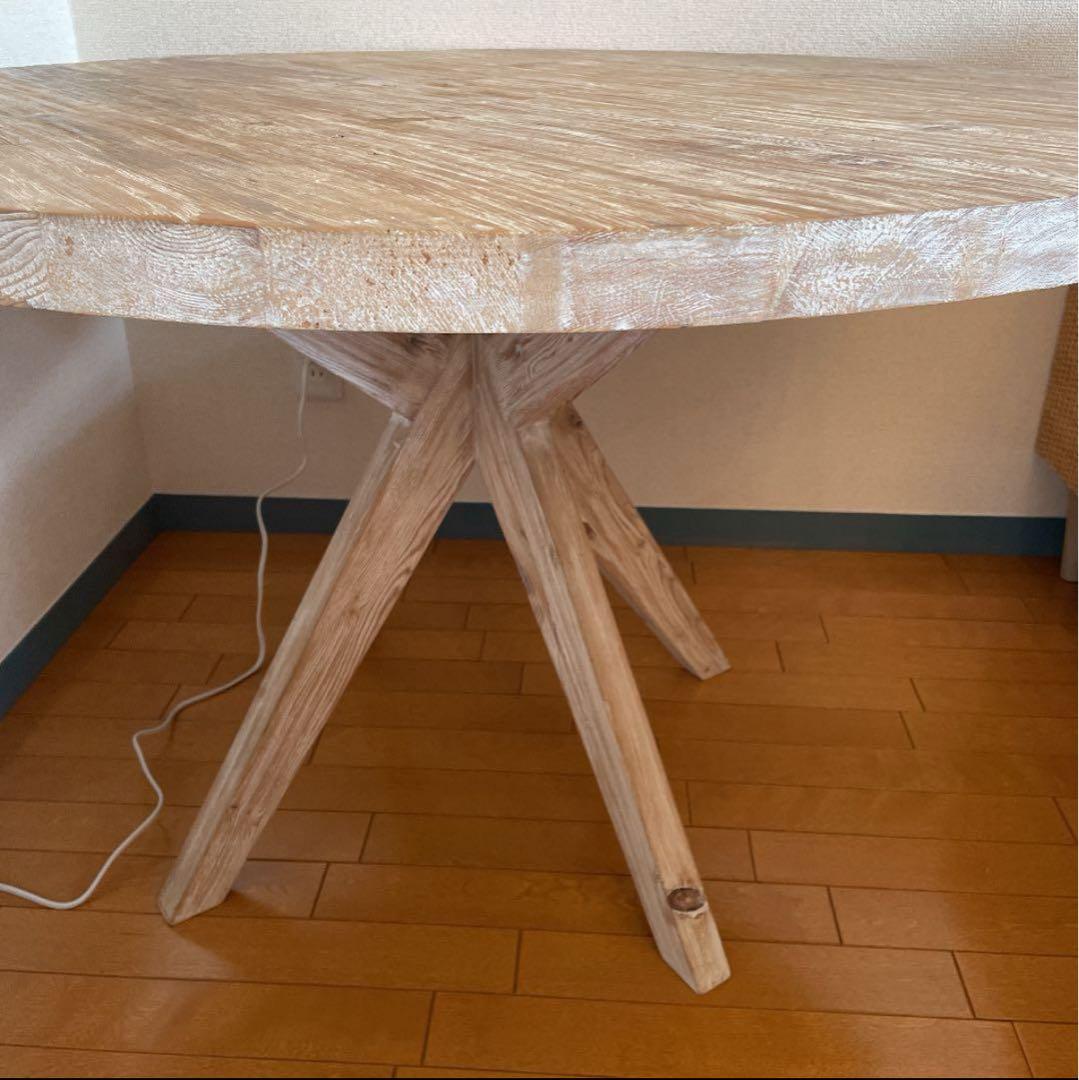 【nymm様】ラウンドテーブル　ダイニングテーブルbaum table直径116