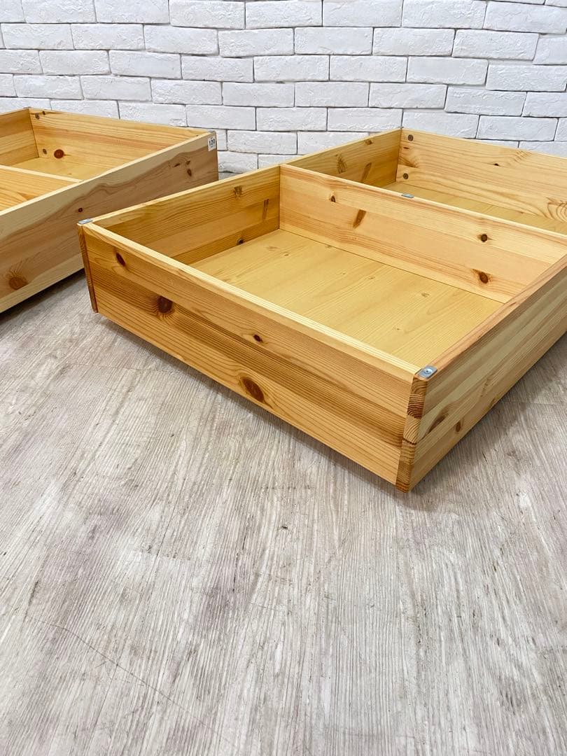 【東京都内23区配送無料】　無印良品　木製　ベッド用　下収納　ボックス　仕切り付