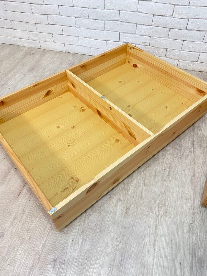 【東京都内23区配送無料】　無印良品　木製　ベッド用　下収納　ボックス　仕切り付