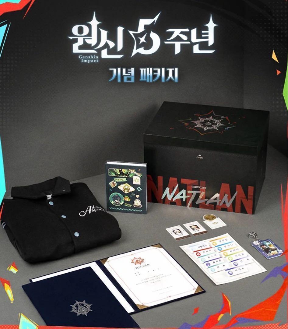 原神　韓国　カフェ　公式品　ナタ　5周年記念　パッケージ　ジャケットL