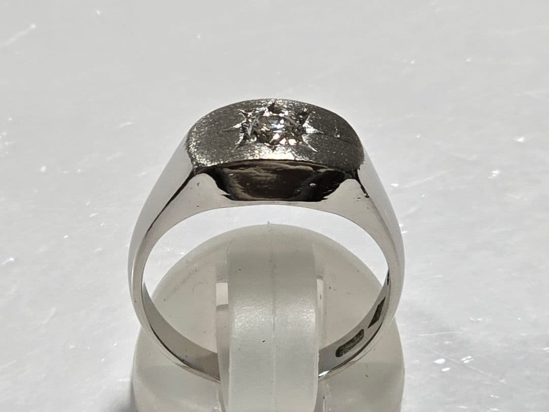 ムンバベダイヤ0.20ct プラチナPm900 印台 11.2g