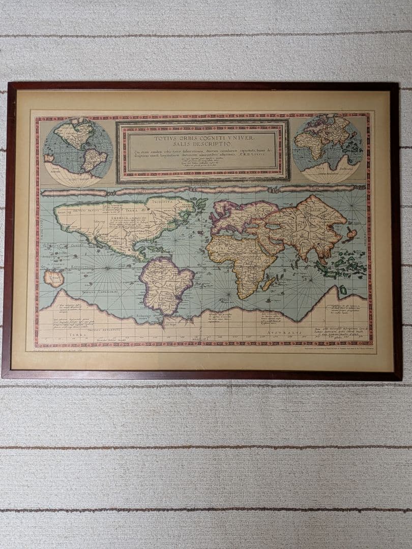 古典的な世界地図2点セット