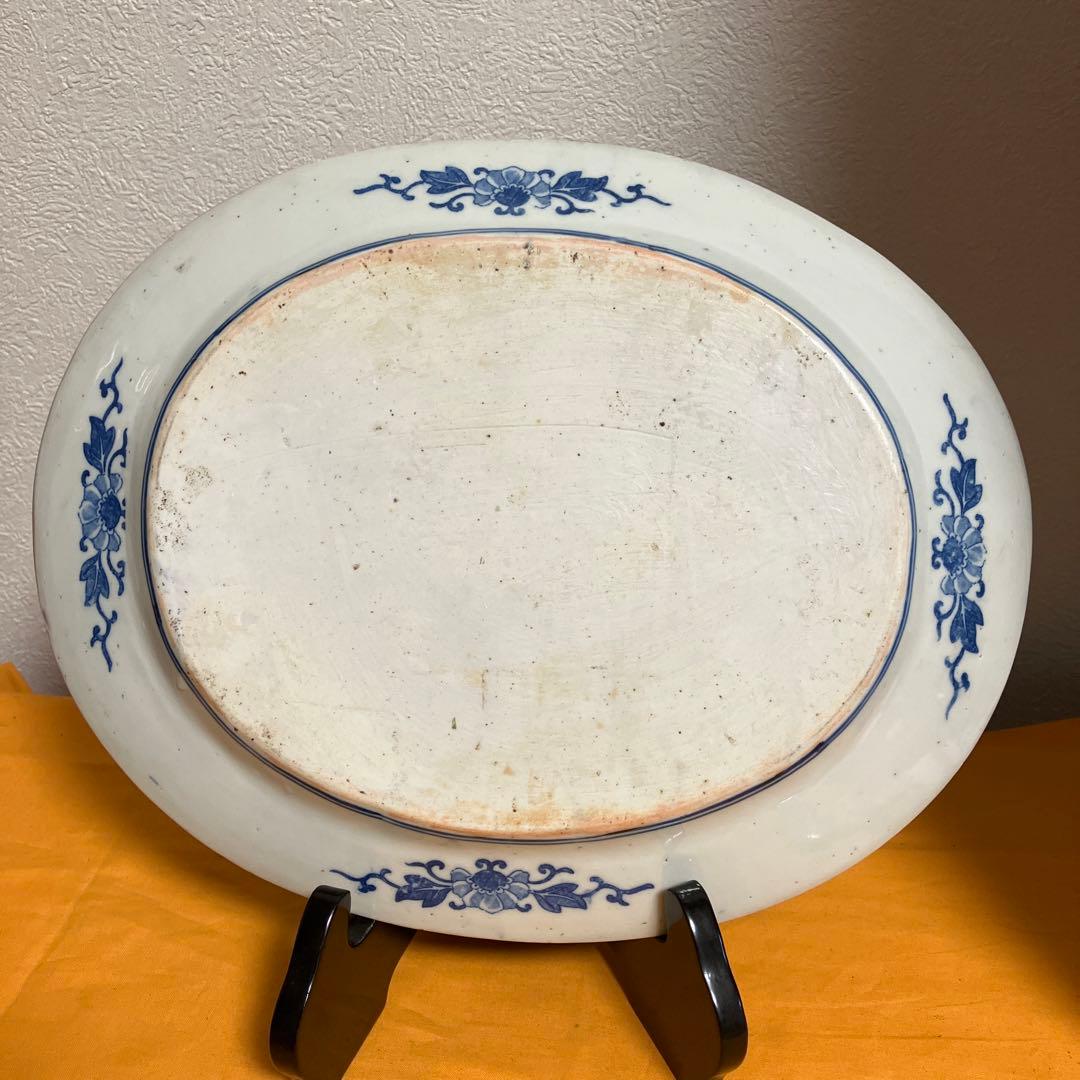 古伊万里　楕円皿　古美術