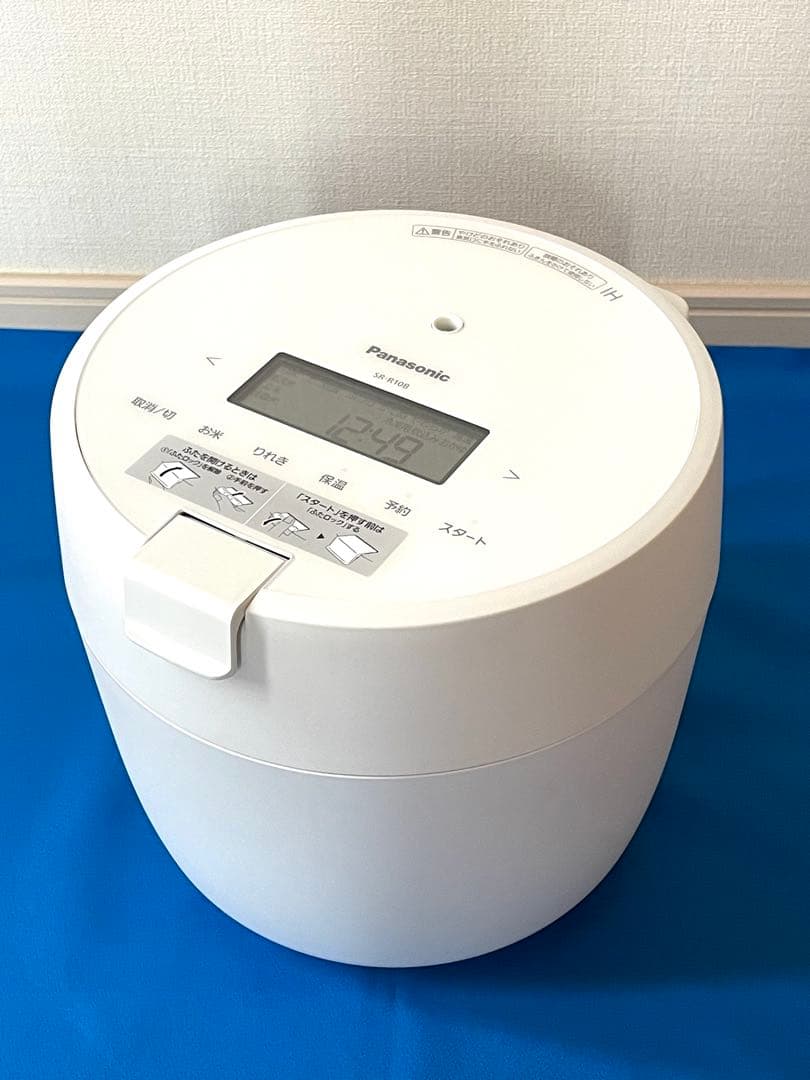 美品 パナソニック 炊飯器5合 圧力IH SR-R10B-W ホワイト