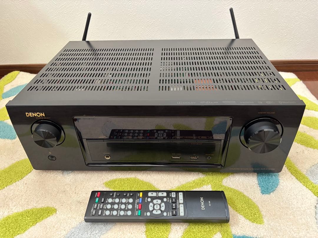 実動品デノン7.2chAVR-X1100W-K Bluetooth／ハイレゾ対応