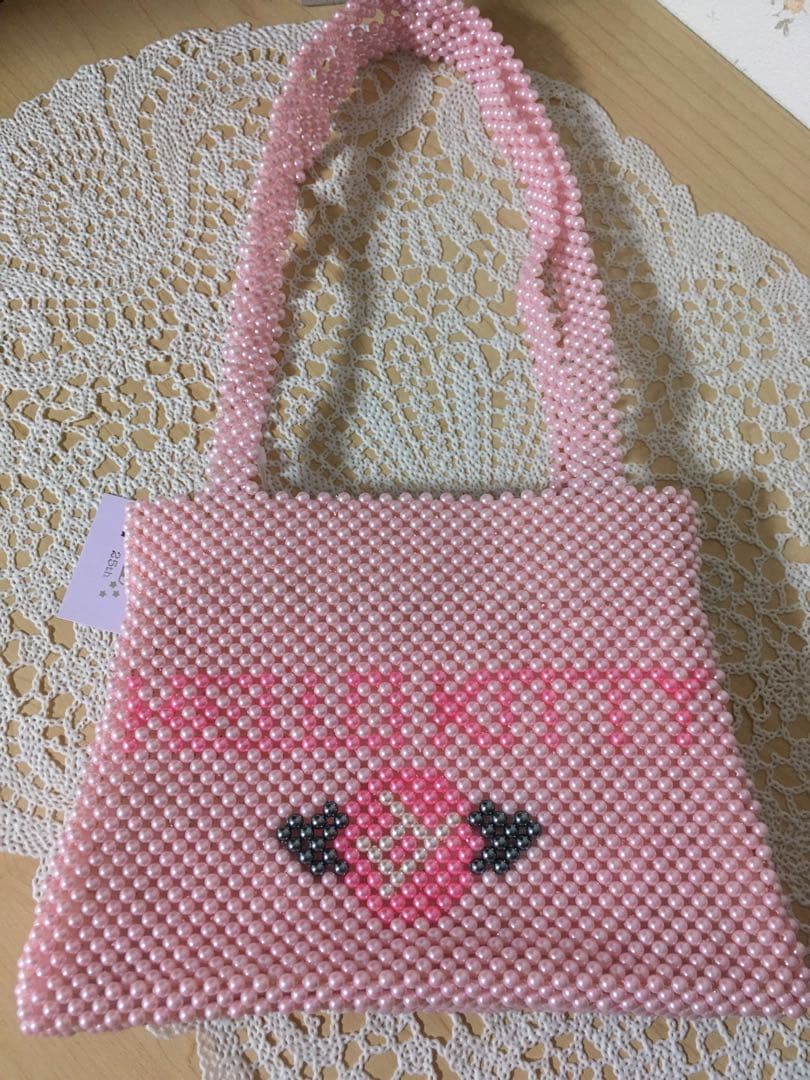 【新品未使用】〜レア品〜レトロハローキティ♡25周年パールビーズバッグ