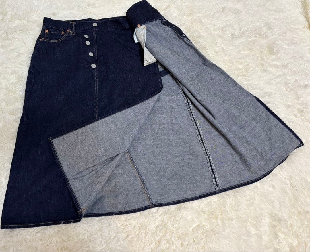 桃太郎ジーンズ　デニム　スカート　Lサイズ　児島ジーンズ SK0103