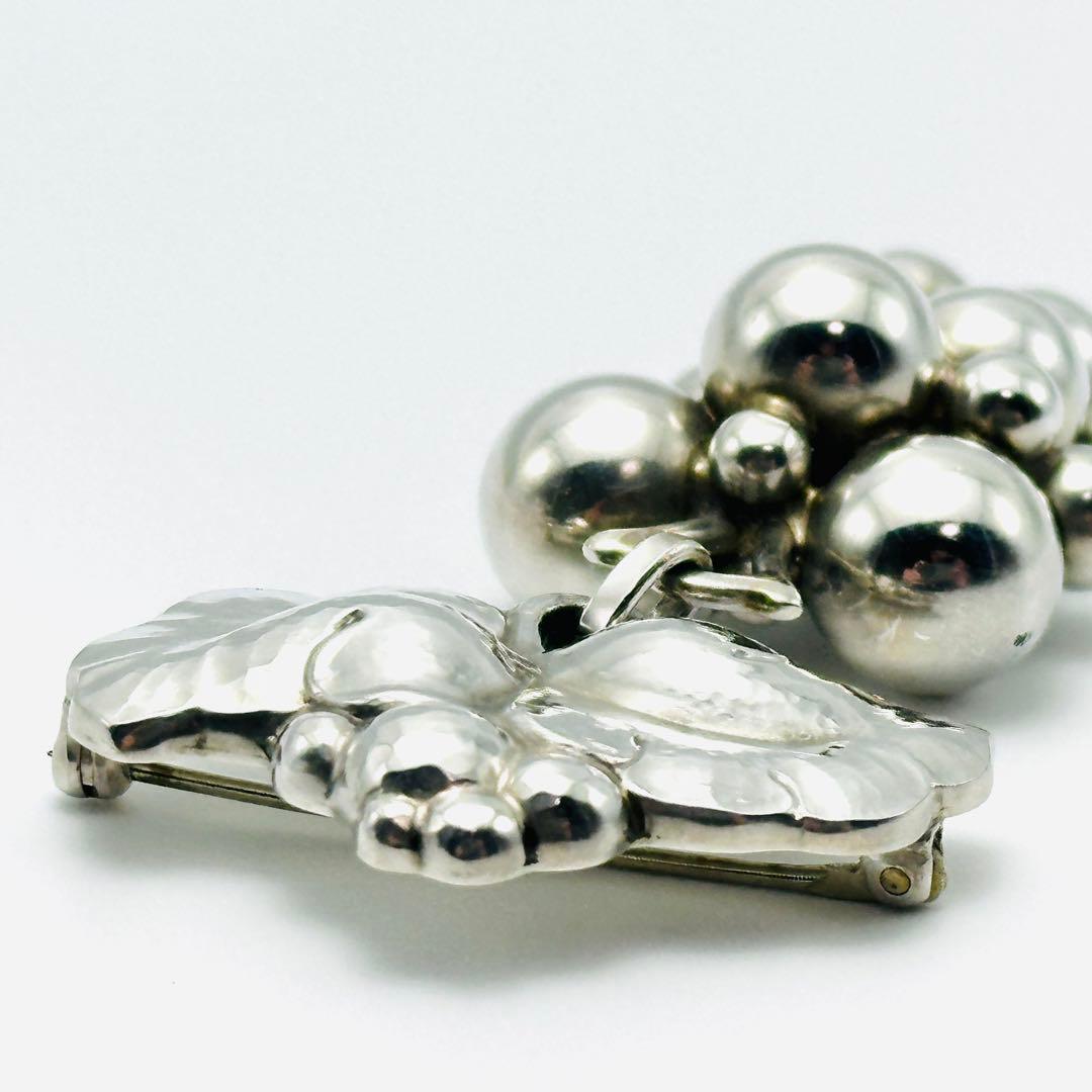   217Bムーンライトグレープ　シルバーブローチ