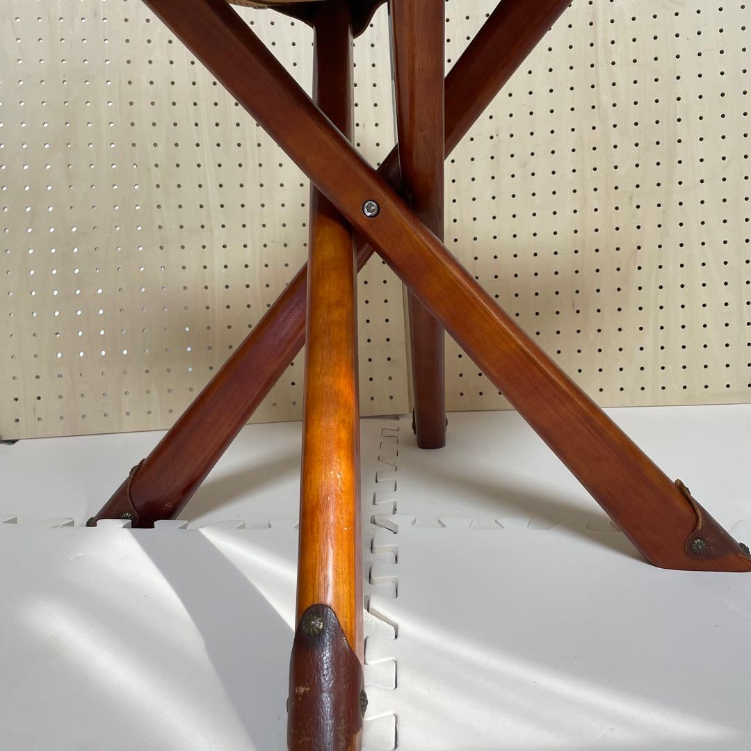 ハンティングチェア 4本足（希少） 折りたたみチェア 本革