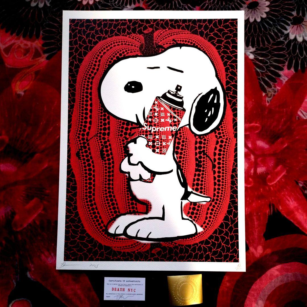 AKH額装death nyc 世界限定草間彌生　スヌーピー　Supreme