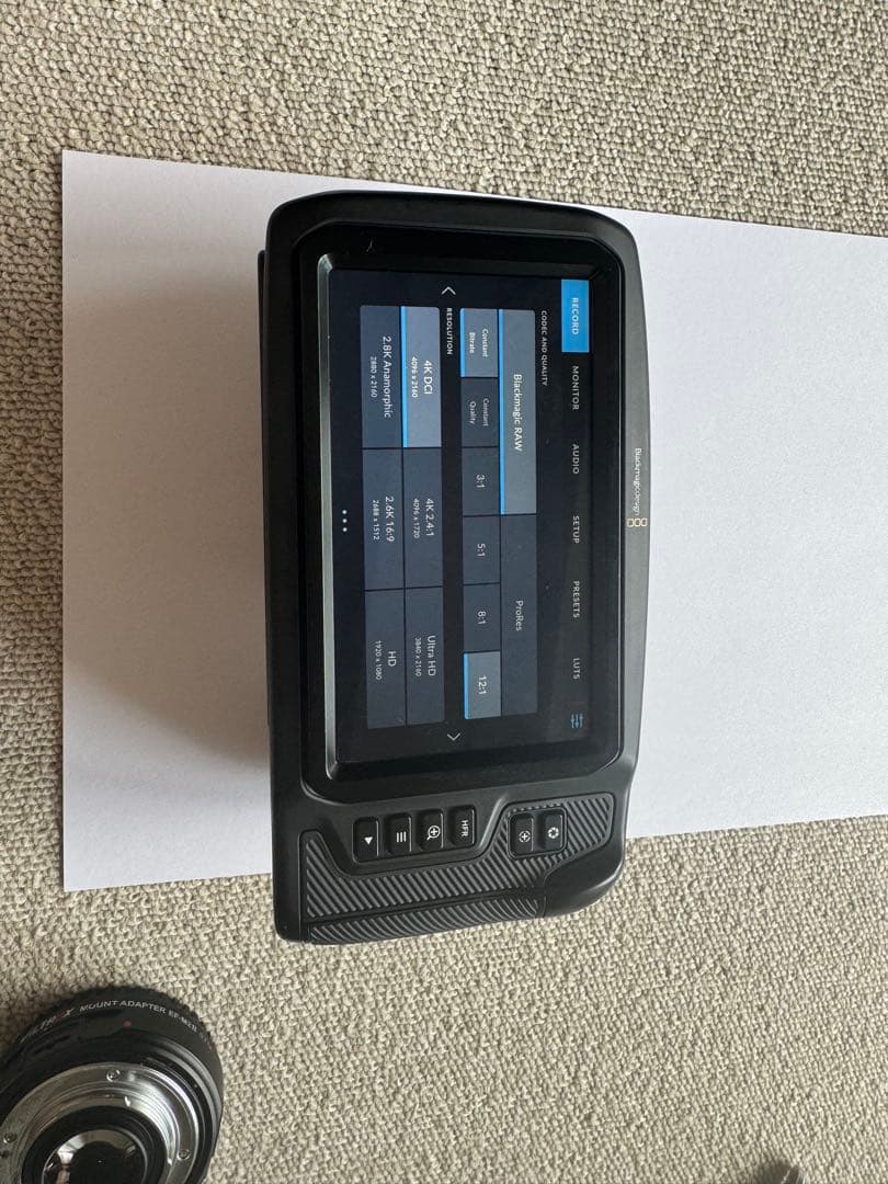 Blackmagic BMPCC 4K 本体／箱あり／Aプラグ付AC同梱／