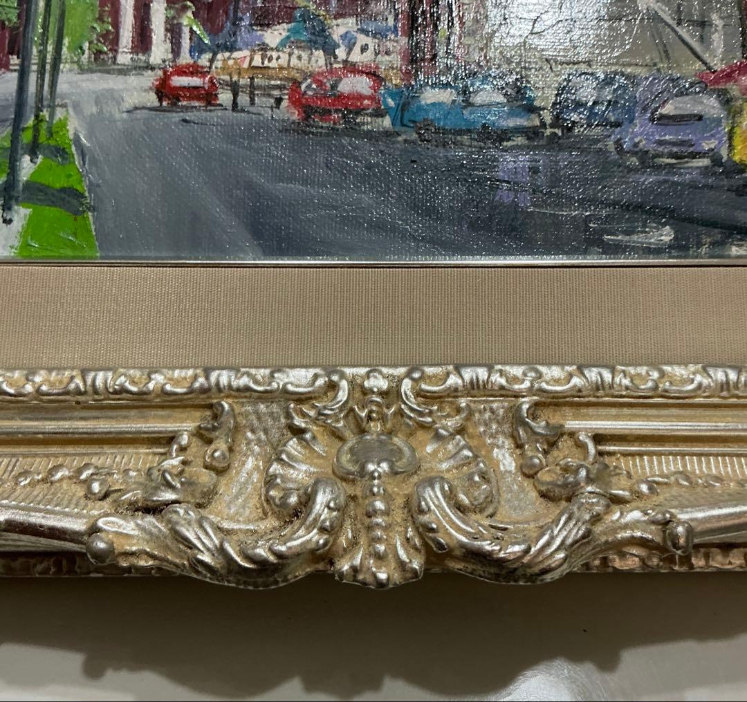 絵画・額縁・油絵・麻倉雄一郎・雨上がりのホールン・ボールドキャンバス(色紙)