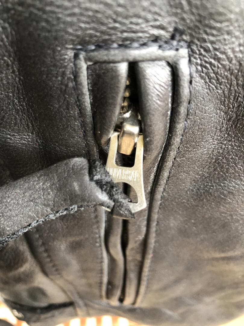 [訳あり]新品 Schott シングルライダースレザージャケット ブラック/XL