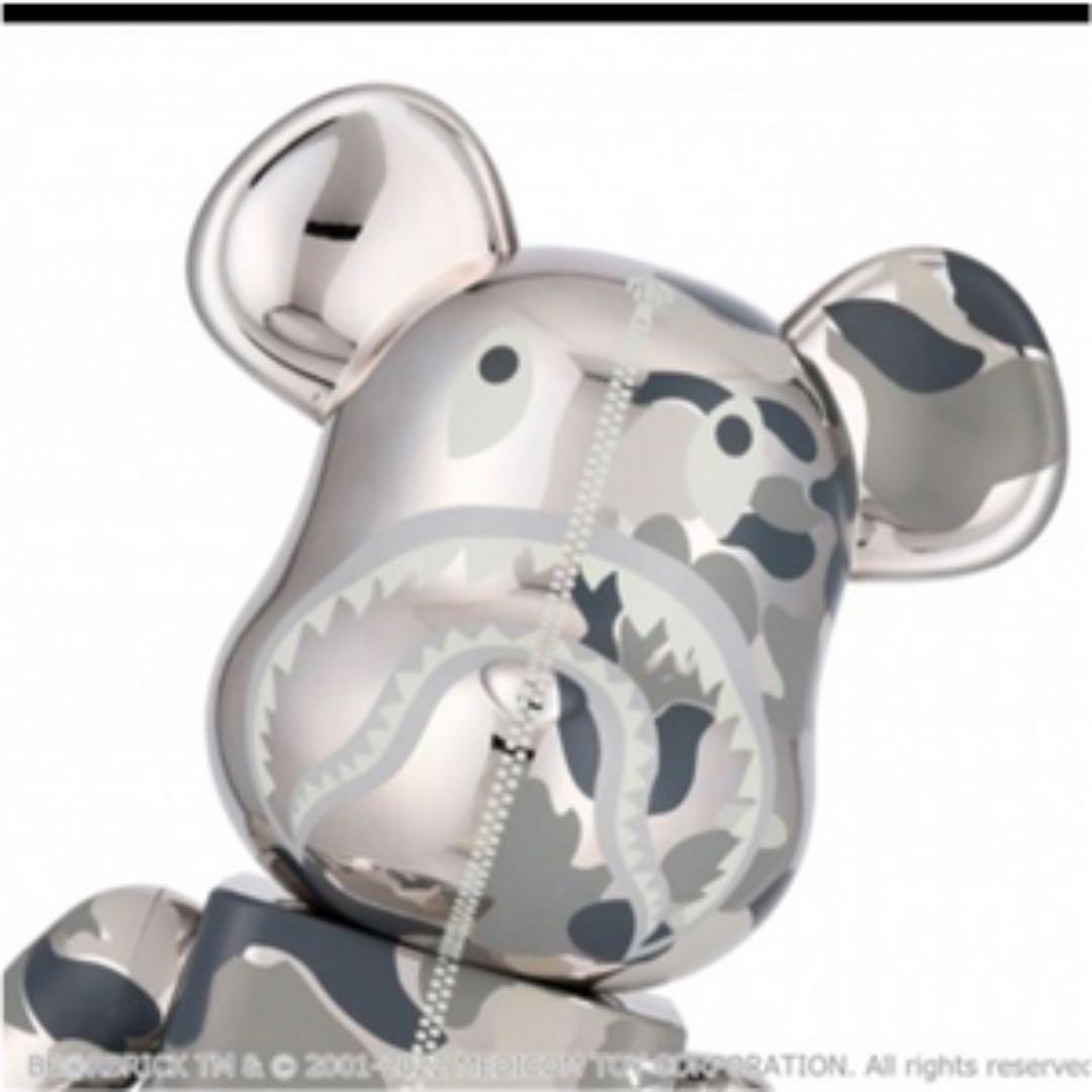 新品 ABC CAMO SHARK BE@RBRICK 1000% シルバー