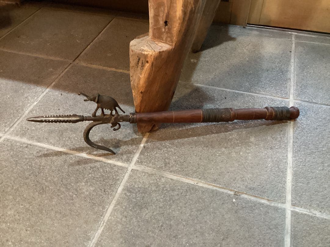 ビィンテージ　インド古武具　象使い　アンクス