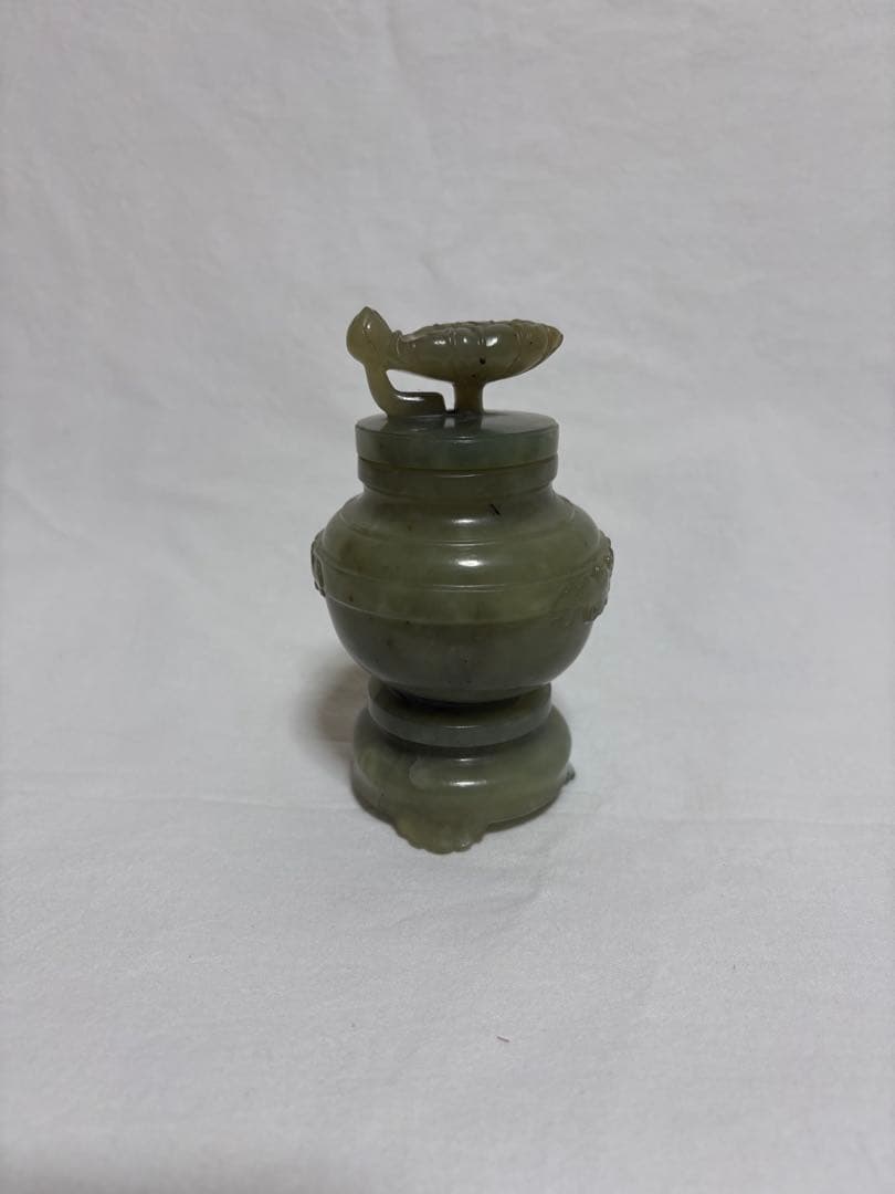 青玉蓋物 清代後期