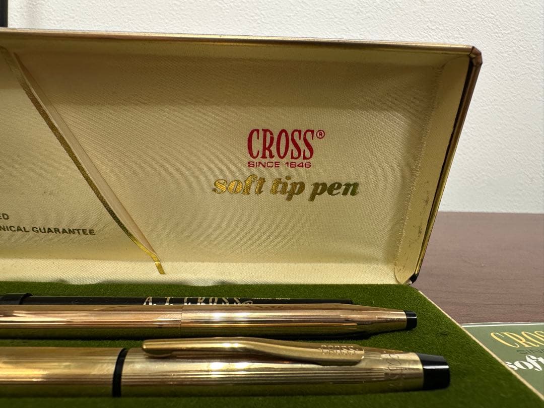 ★良品クロス12金張★ソフトチップペン＆鉛筆セット希少