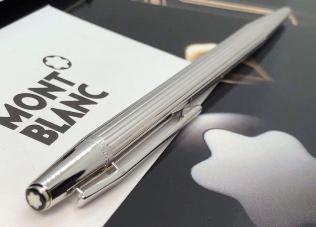 ⭐️金運アップ頂点の総プラチナ張り⭐️No1957レアな初期型S&S⭐️モンブラン社⭐️