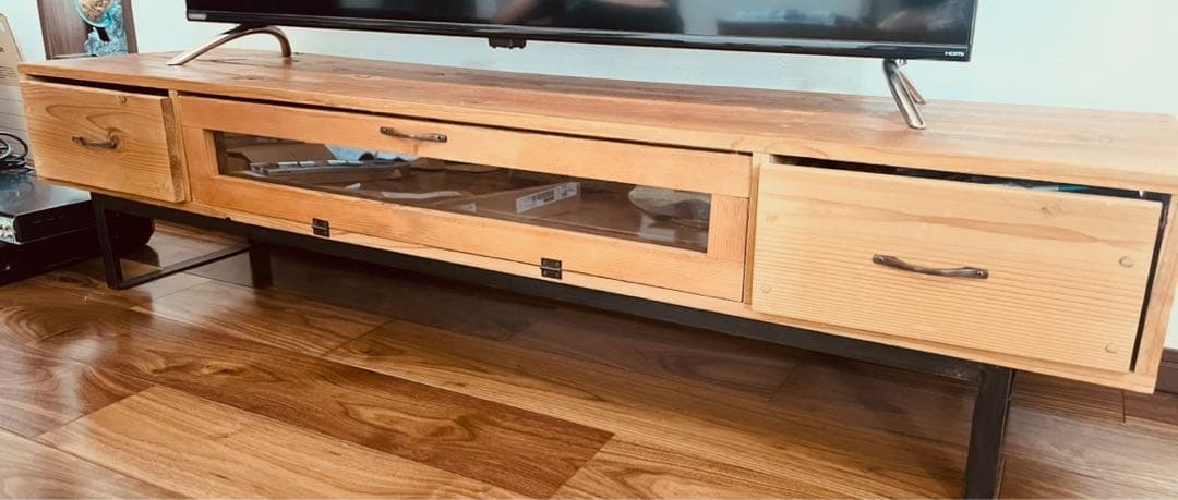 テレビボード　オシャレ　ナチュラルウッドテレビボード 直接引き取り可能