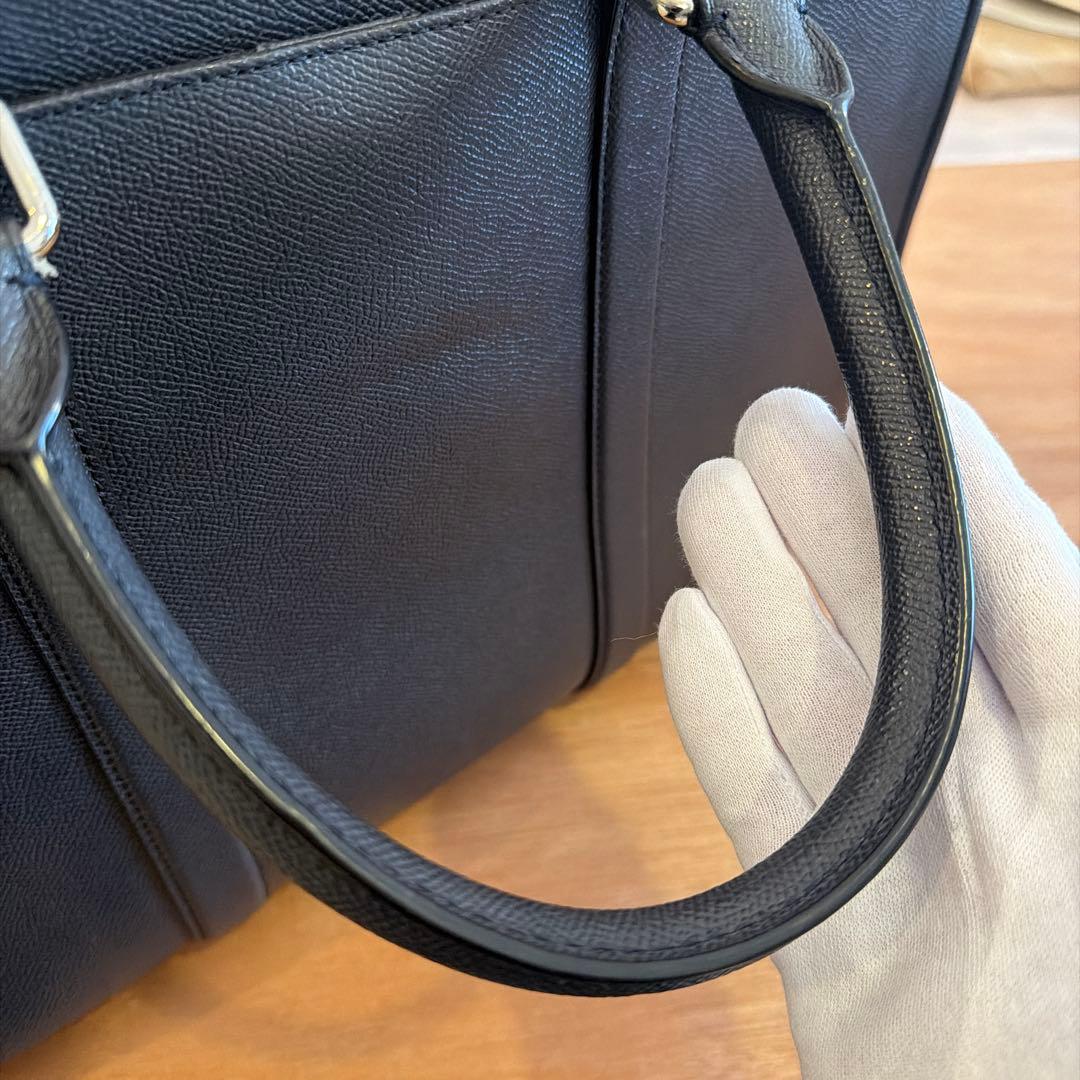 【美品】コーチ　ビジネスバッグ　2way レザー　ブラックカラー